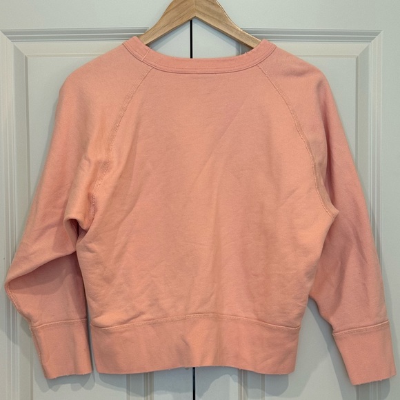 J. Crew Garment-Dyed 'Cocoa Beach' Cotton Sweatshirt in Flirty Peach, size S - Picture 3 of 8